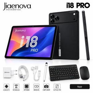 Tablette i18 Pro 8” – Android 15 – 5G – 8000 mAh – Pack complet avec clavier, souris & stylet Écran 8 pouces